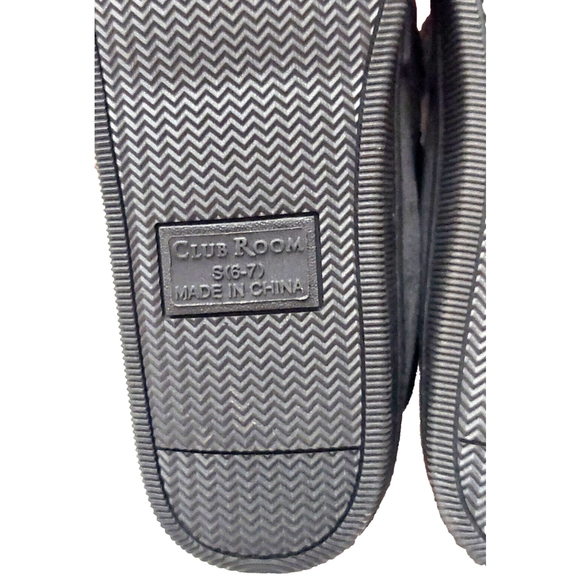 Club Room Men's Moccasin Indoor/Outdoor Slippers Gray Size Small 6-7 - Picture 14 of 16